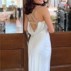 RETROFÊTE Electra Dress White Pearl-Embellished